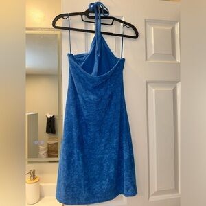 Hollister halter top blue terry summer dress